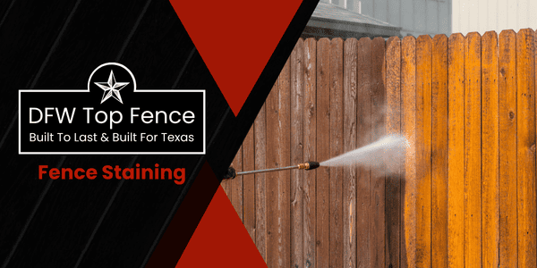 Fence staining - dfw top fence